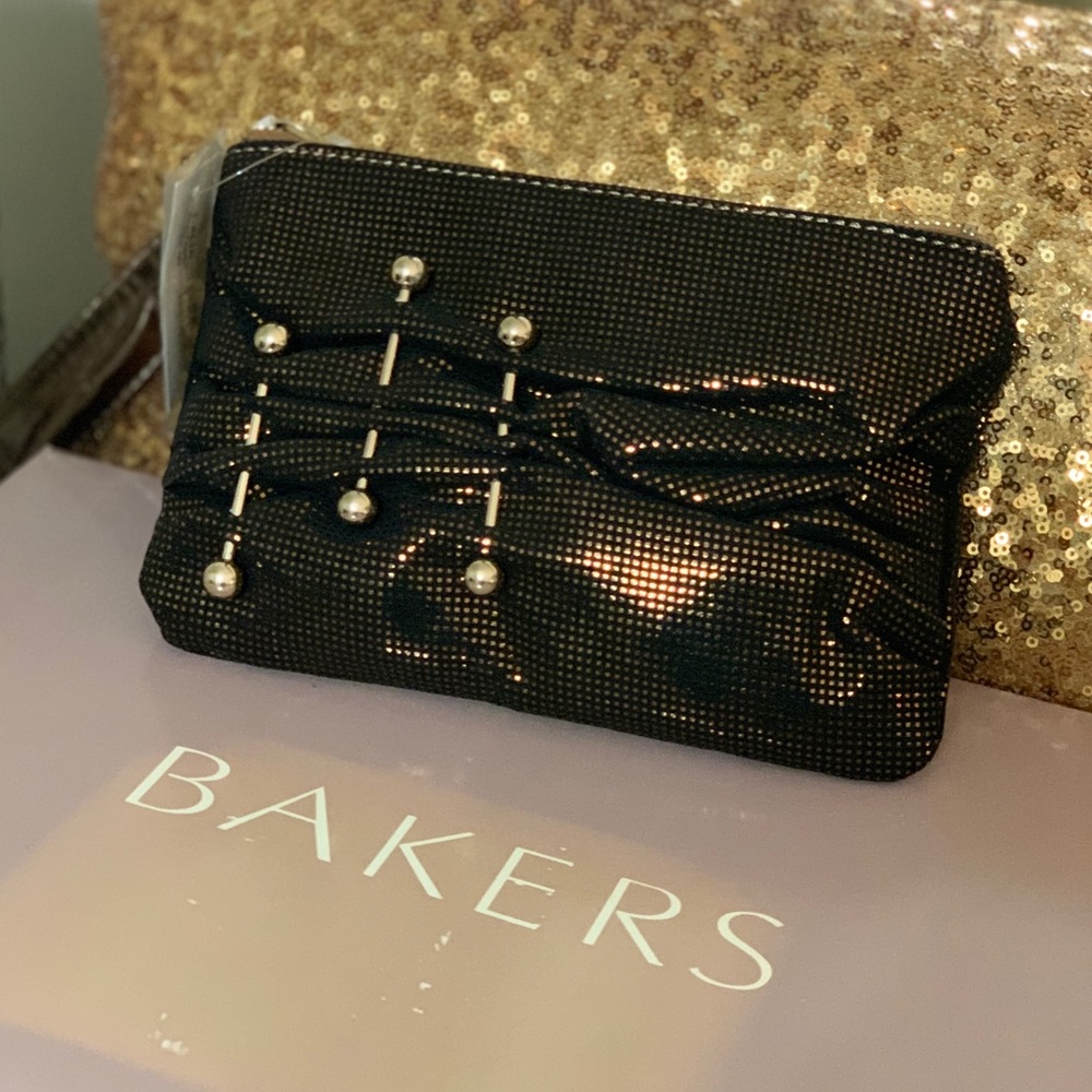 Brand New!!! Bakers Dalia Clutch Black & Bronze